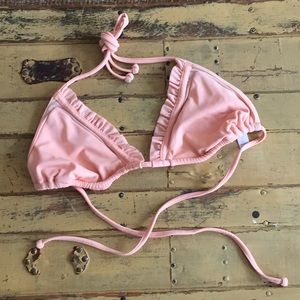 VS VICTORIA'S SECRET RUFFLE STRING BIKINI TOP S